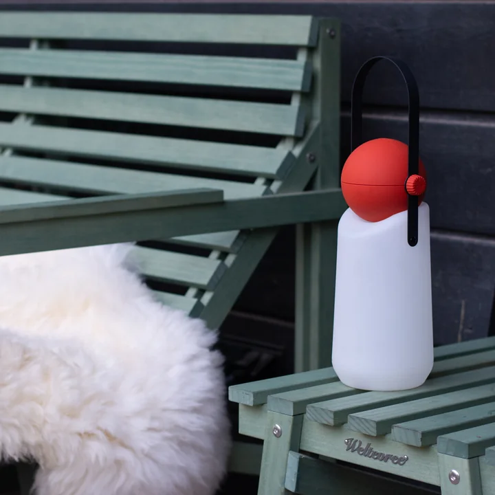 Guidelight Lampe d'extérieur à LED rechargeable de Weltevree en rouge