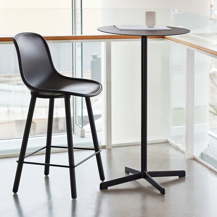 Neu12 Tabouret de Hay bar en noir doux (hauteur d'assise : 65 cm)