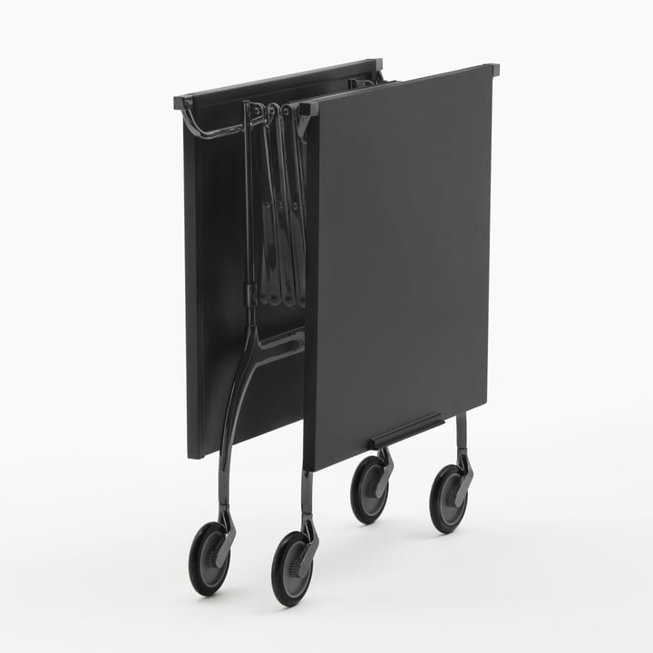 Chariot de service Battista, monochrome noir mat par Kartell