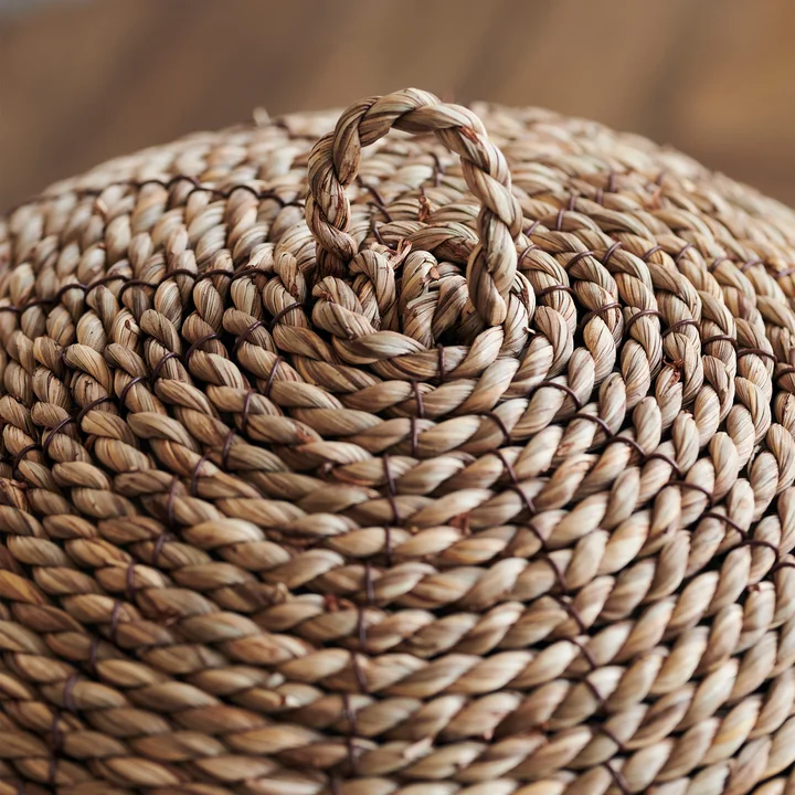 Le panier avec couvercle, Rama, Ø 28 cm, nature de House Doctor en détail