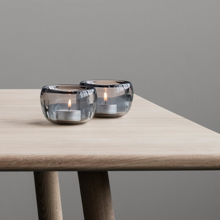 Les porte-bougies Ora à réchaud de Stelton la table à manger