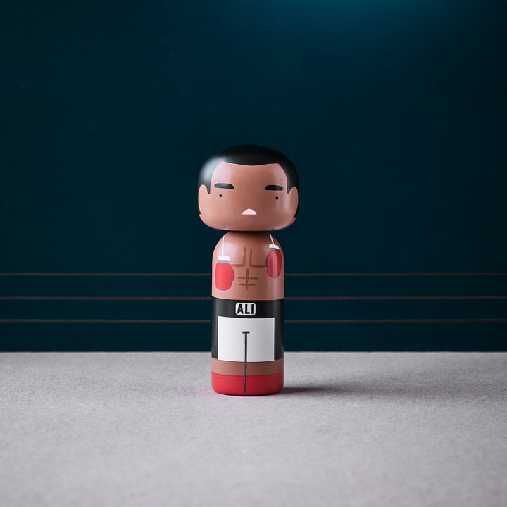 Sketch Inc. figurine en bois H 14,5 cm, Muhammad Ali de Lucie Kaas