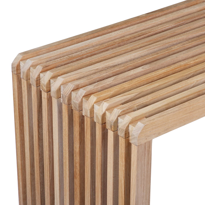 Le banc en teck massif Slatted