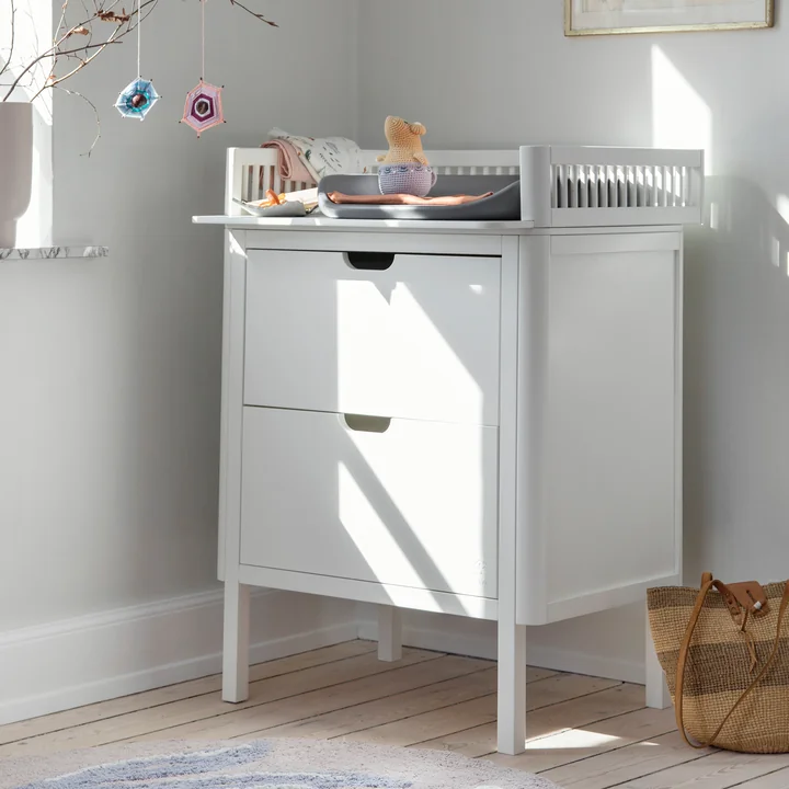 Le tapis à langer de Sebra assure plus de sécurité sur la table à langer