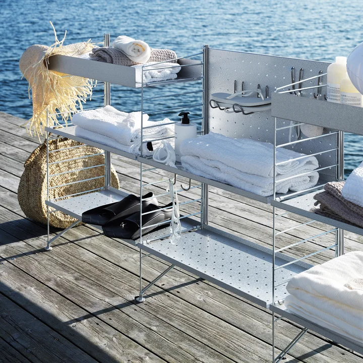 Système d'étagères modulaires pour l'extérieur