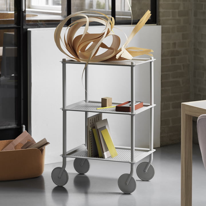 Le chariot d'appoint Flow de Muuto peut être réutilisé tous les jours