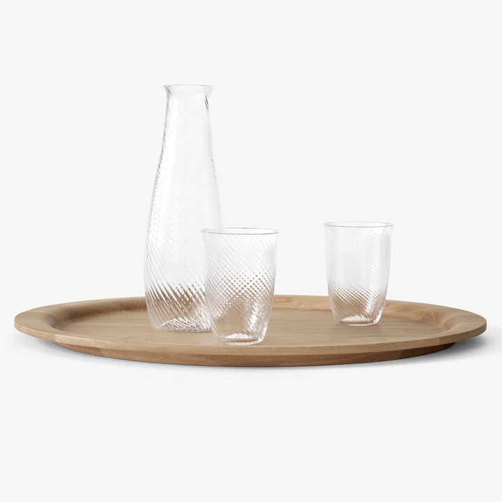 Collect Carafe, verres et plateau de & Tradition s'harmonisent entre eux