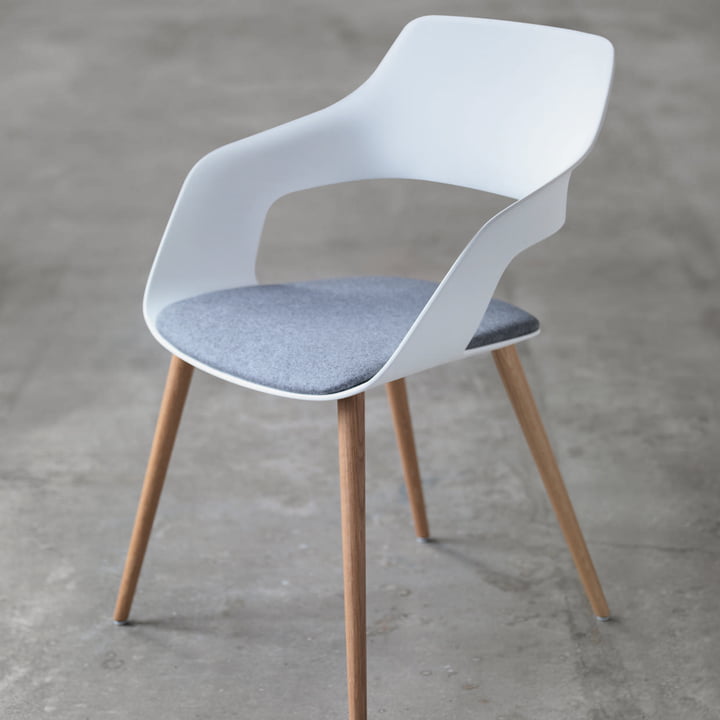 La chaise universelle Occo 222/21 de Wilkhahn avec coussin d'assise