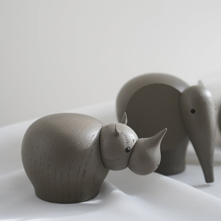 Rina Rhino et éléphant Nunu par Woud