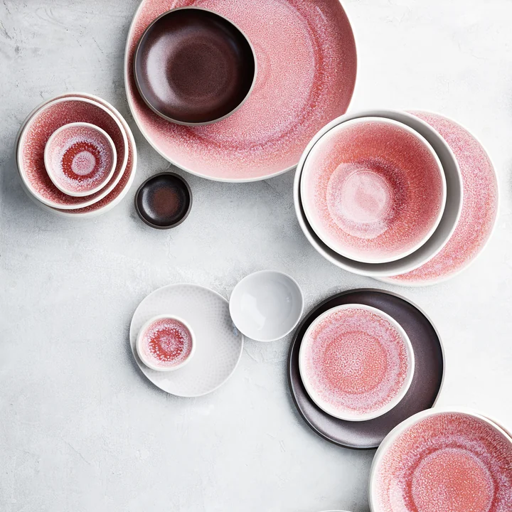 La vaisselle Junto de Rosenthal dans la nouvelle couleur tendance rose quartz