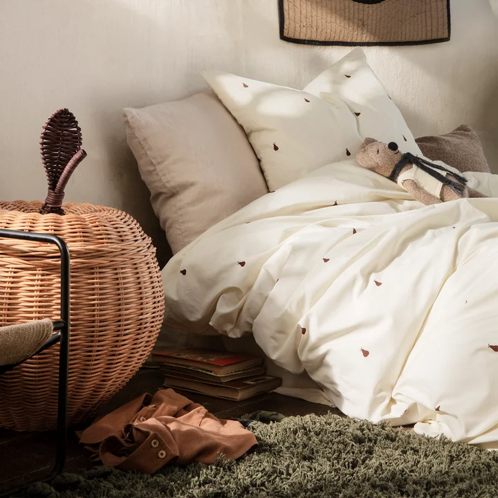 Linge de lit pour enfants de Ferm Living en coton biologique de haute qualité.