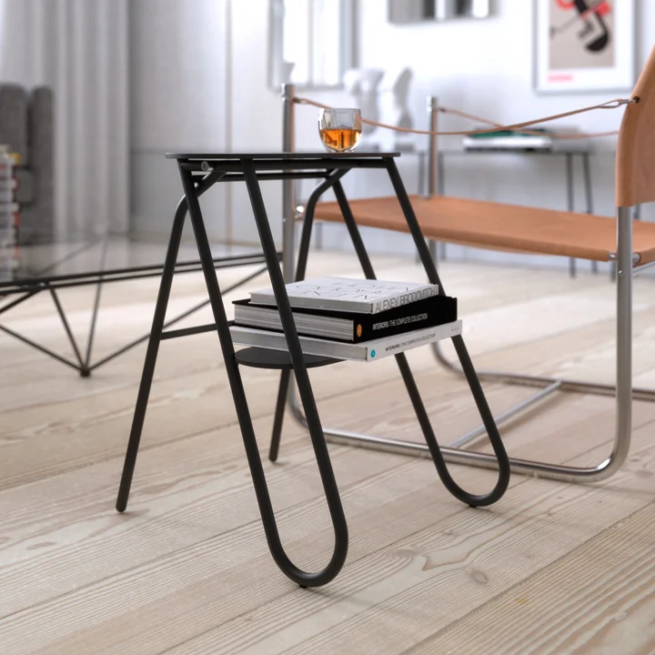 Le tabouret marcheur Bukto de Frost comme mini-bibliothèque