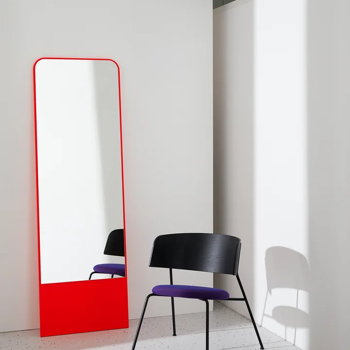 Miroir stylé rouge
