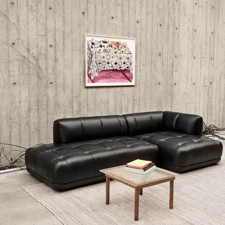 Kofi Table basse avec plateau en verre par HAY