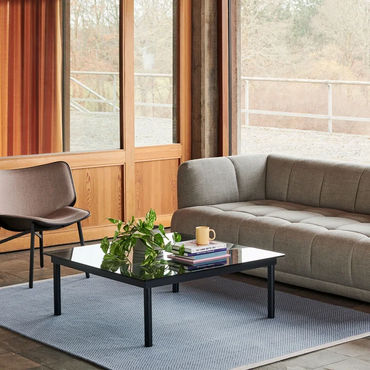 Kofi Table basse avec plateau en verre par HAY