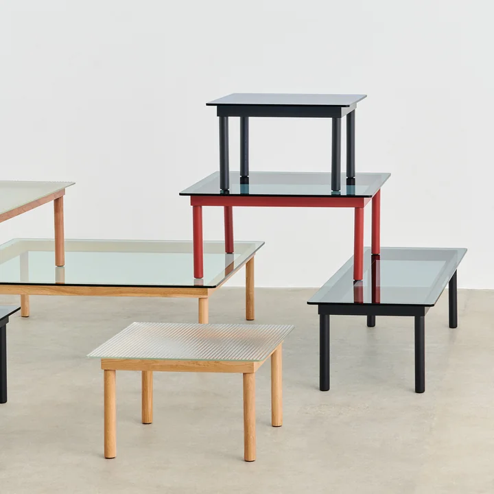 Kofi Table basse avec plateau en verre par HAY