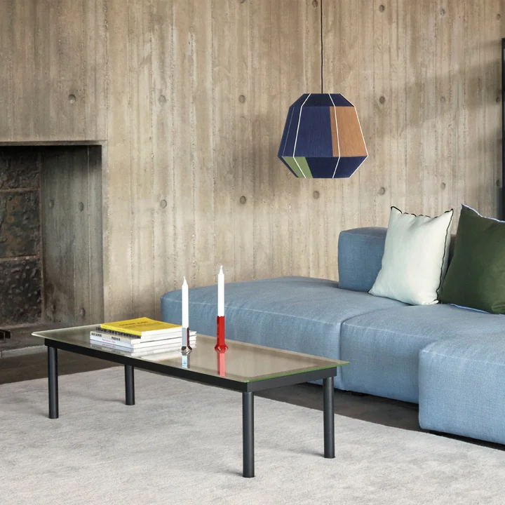 Kofi Table basse avec plateau en verre par HAY