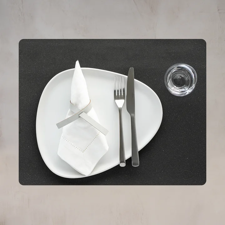 Set de table en cuir noir