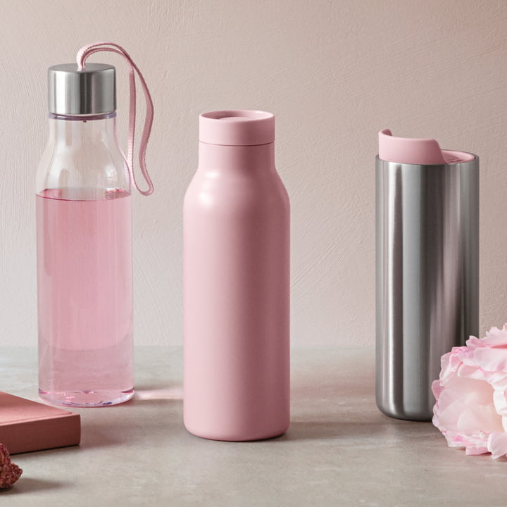 Urban Bouteille thermos de 0.5 l, Urban To Go Cup & Bouteille de verre en quartz rose de Eva Solo