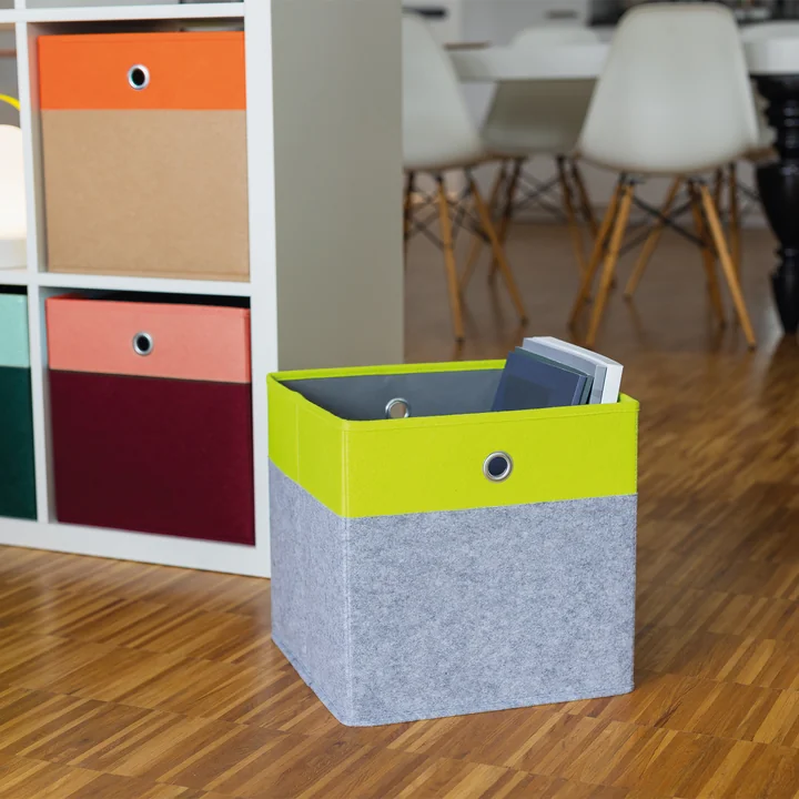 Boîtes pliantes de Remember en aspect feutre