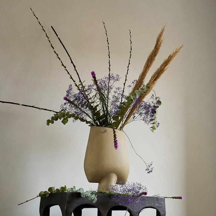 Sphere Vase Square Hexa de 101 Copenhagen en sable