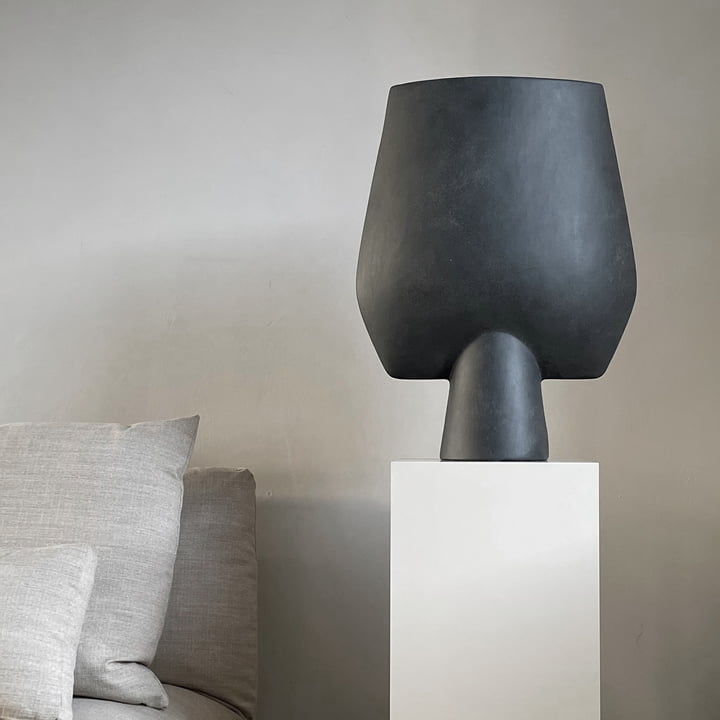 Sphere Vase Square Hexa de 101 Copenhagen en noir