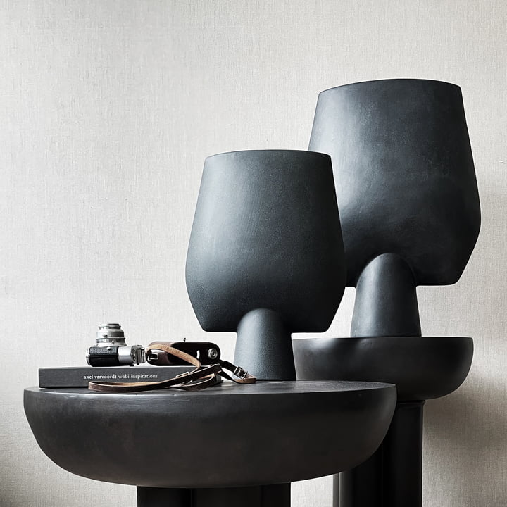 Sphere Vase Square Hexa de 101 Copenhagen en noir