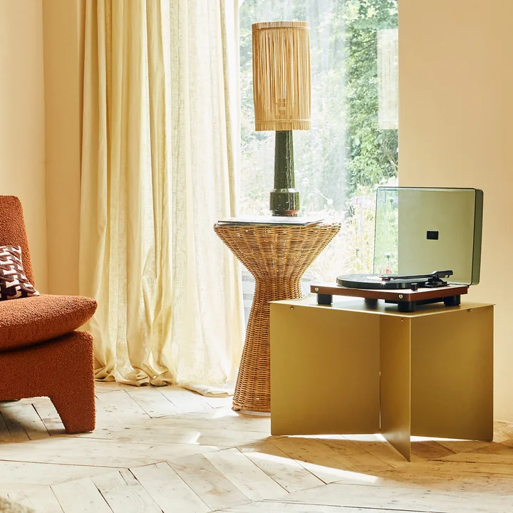 Table d'appoint en rotin de HKliving en version naturelle