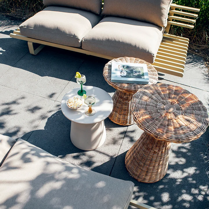 Table d'appoint en rotin de HKliving en version naturelle