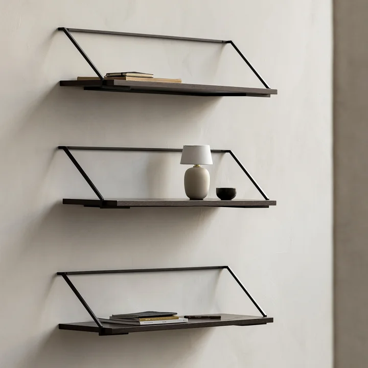 Audo - Rail Étagère murale, 25 x 95 cm, chêne teinté