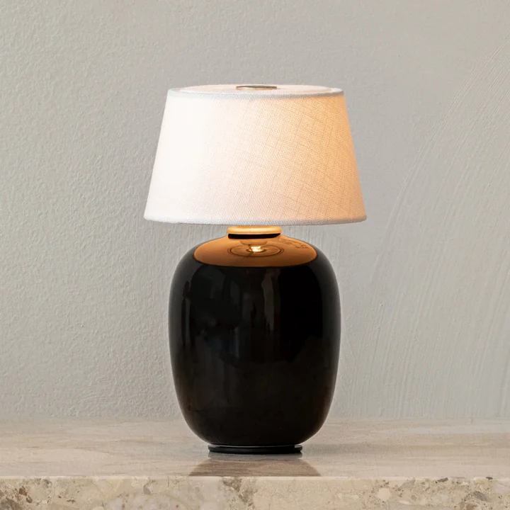 Torso Lampe à accu, Ø 11,7 cm, noir de Audo