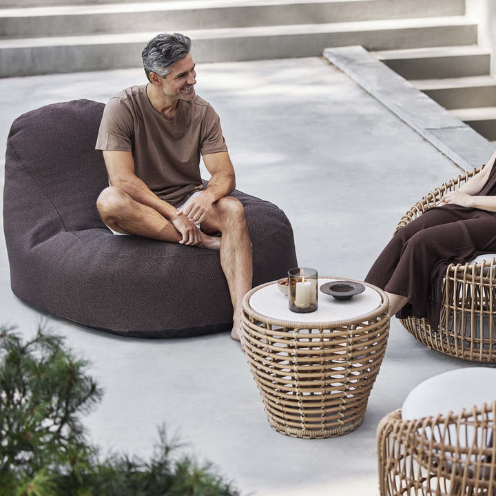 Cozy Outdoor Pouf de Cane-line