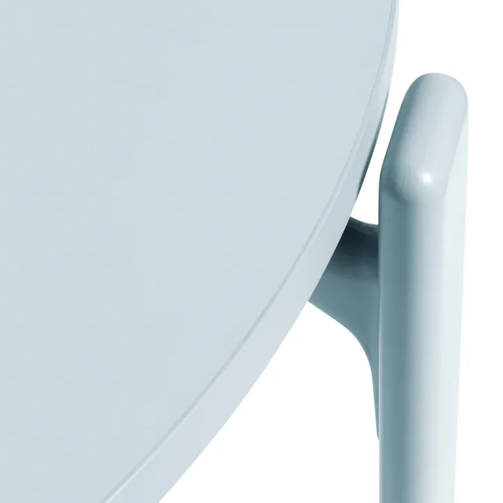 Rey Table de salle à manger, Ø 128,5 cm, slate blue / stratifié gris clair de HAY