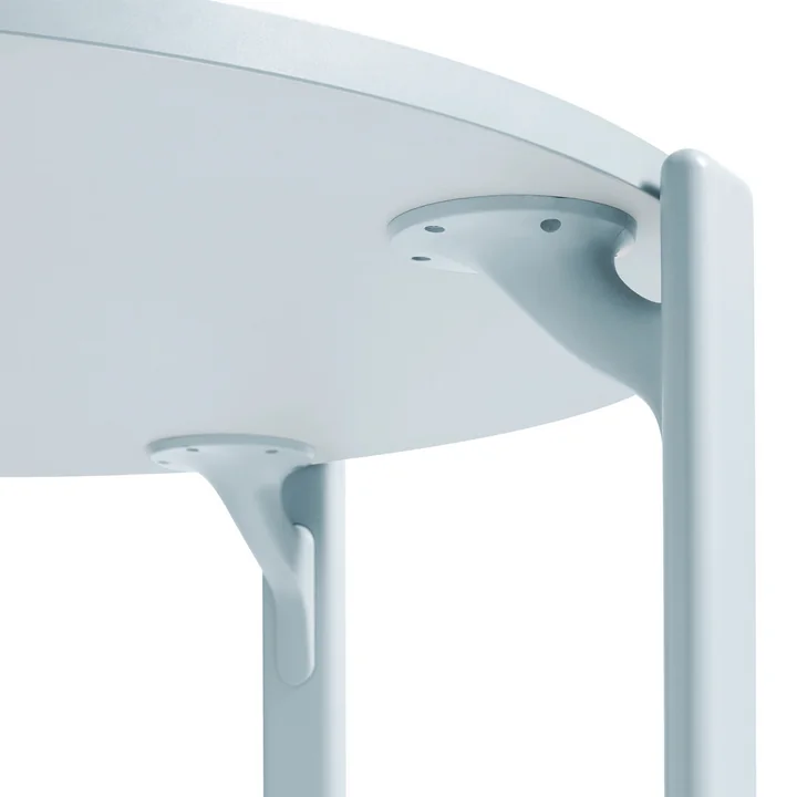 Rey Table de salle à manger, Ø 128,5 cm, slate blue / stratifié gris clair de HAY