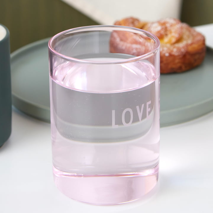 AJ Favourite Verre à boire in Love / rose de Design Letters