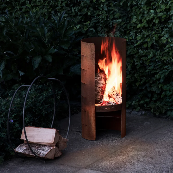 FireCylinder Cheminée de jardin de Eva Solo en acier Corten