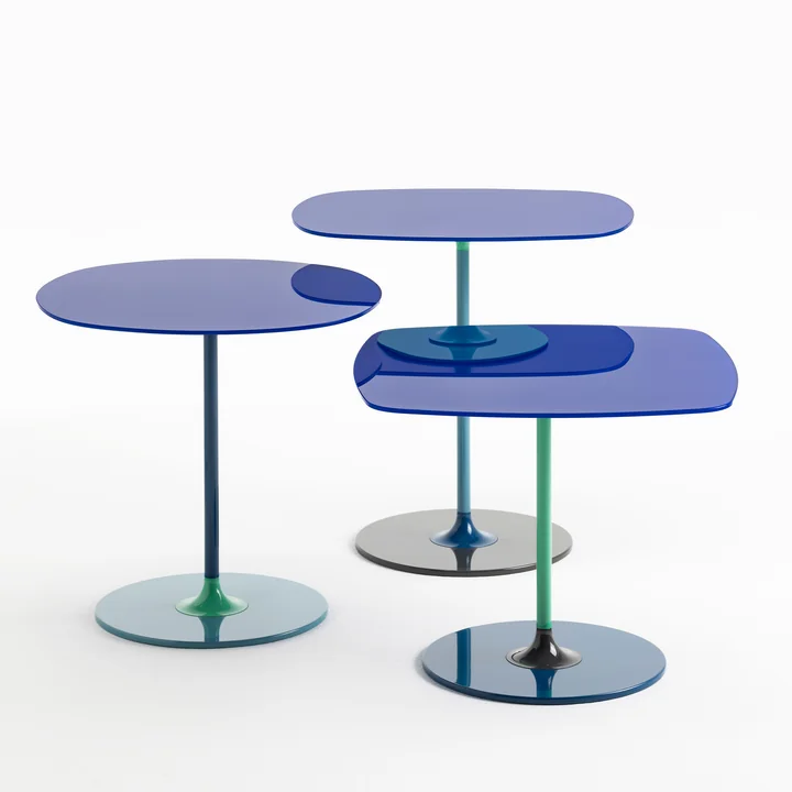 Thierry Table d'appoint en bleu de Kartell