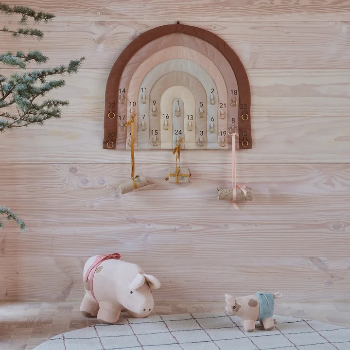 Calendrier de l'Avent Rainbow, 50 x 60 cm, choko de OYOY