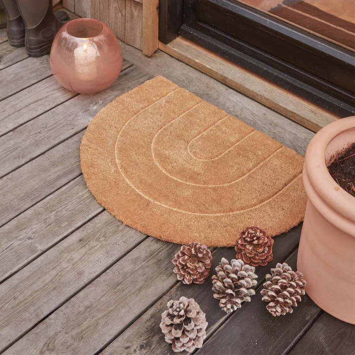 Rainbow Paillasson 55 x 75 cm de OYOY en naturel