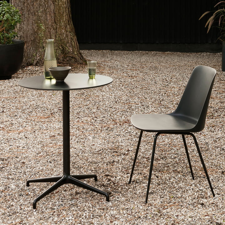 Rely ATD5 Outdoor Table, Ø 65 cm, noir de & Tradition