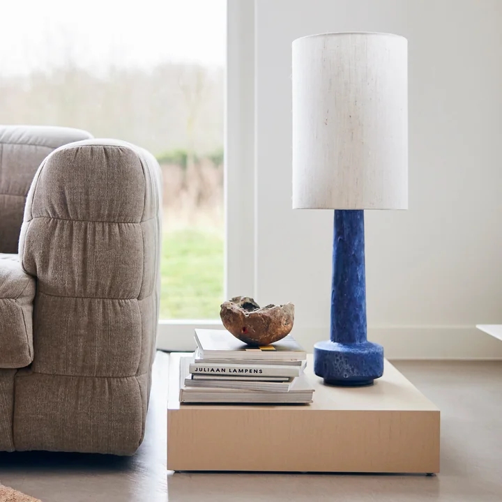 Pied de lampe de table rétro de HKliving en couleur blue