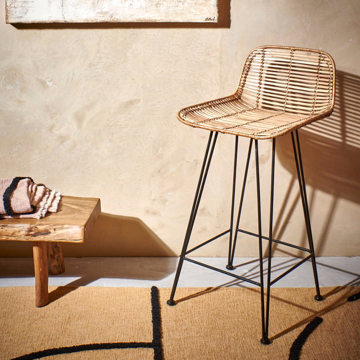 Rattan Chaise de bar de HKliving en version nature