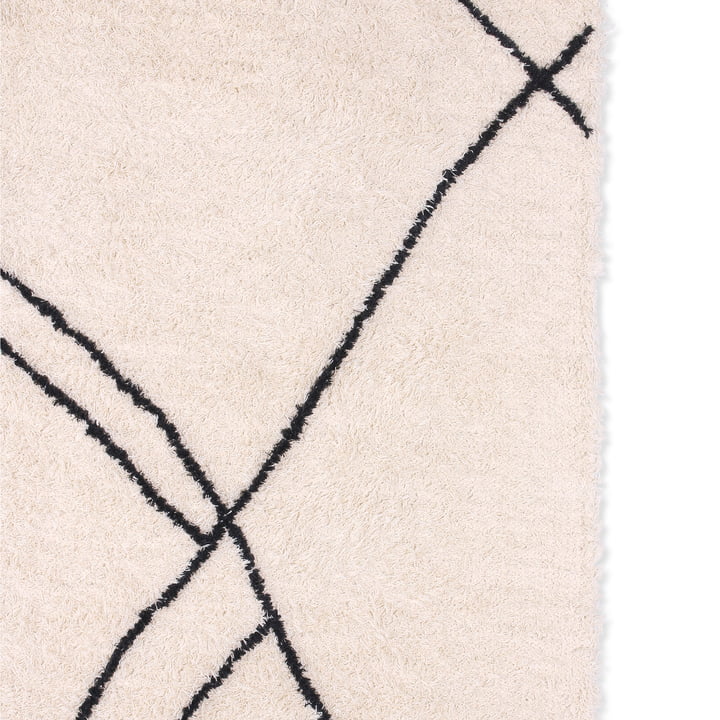 Zigzag Tapis de HKliving dans la couleur noir / crème