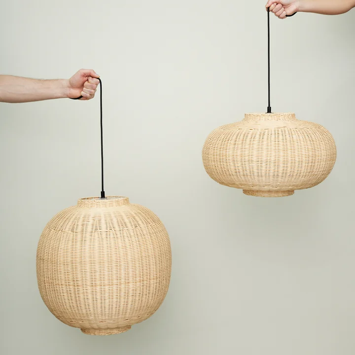 Chand Suspension de Hübsch Interior dans la version rattan