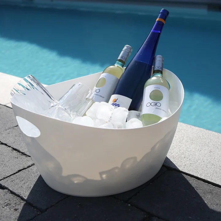 Bottichelli Zuber L, recycled white de Koziol