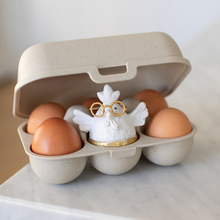 Eggs to go Bac à œufs réutilisable mini, nature desert sand de Koziol