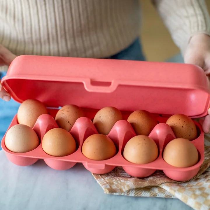 Eggs to go Bac à oeufs réutilisable, nature coral de Koziol