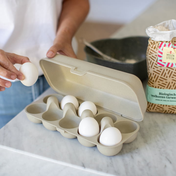 Eggs to go Bac à oeufs réutilisable, nature desert sand de Koziol