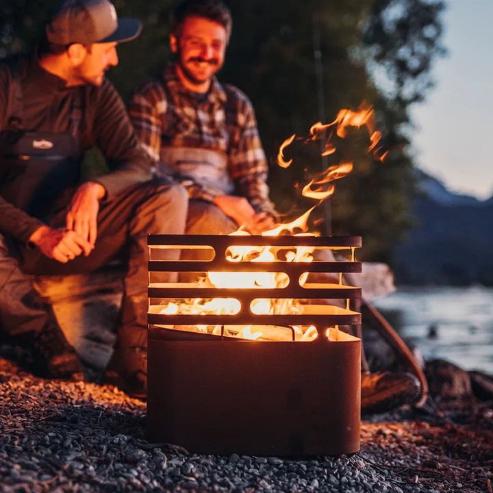Cube Corbeille à feu aspect rouille de höfats