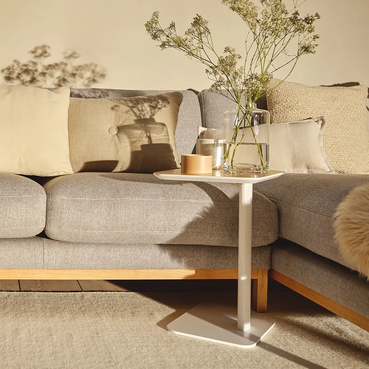 Rina - Table d'appoint de Collection dans la finition blanc